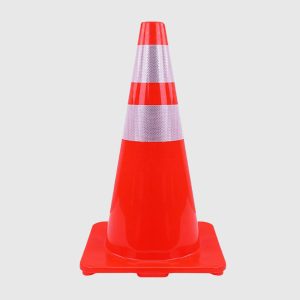 CONO DE PVC 28" NARANJA CON REFLECTIVO, 1C28CHR