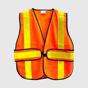 Chaleco de Malla Naranja con Cinta Reflectiva