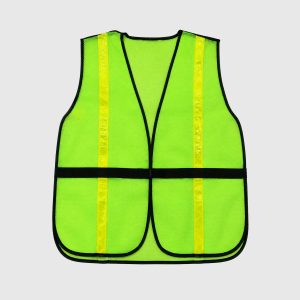 Chaleco Verde de Malla con Cinta Reflectiva